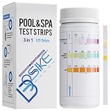 3 in 1 Spa und Pool Teststreifen - 125 Wassertester für freies Chlor,...