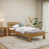 skølm Floki Massivholzbett 100x200 cm aus Eiche - hochwertiges Bettgestell...