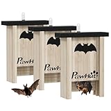 PawHut Fledermauskasten 3er-Set, Fledermaushaus, Nistkasten für...