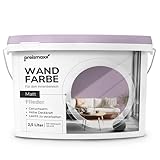 Preismaxx Profiweiß Wandfarbe lila 2,5L, hohe Deckkraft, Dispersionsfarbe...