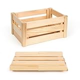 PINEEA Klappkiste aus Holz - Holzkiste Klein - Obstkiste Holz – Dekokiste...