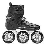 Roces Unisex – Erwachsene EGO 3X110 TIF Inline-Skates, Black-Silver, 44