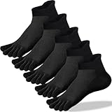 QUPOLPOL 5 Paar Zehensocken Herren – Atmungsaktive Sportsocken mit Fünf...