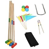 Ansobea Krocket Spiel, 2-4 Spieler Croquet Set, Krocketspiel mit Tasche,...