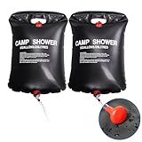 TRIXES 2 x 20 Ltr Tragbare Solar-Campingdusche Beheizte 5 Gallonen/20 Liter...