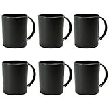 Hausfelder Camping Tassen 6er Set, Kaffeebecher aus Kunststoff 6x360 ml,...