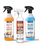 Lab4House | Küchen Reinigungsset Eingebranntes Fett & Glasreiniger...