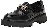 Steve Madden Damen Lando Loafer, Schwarz Leder, 39 EU