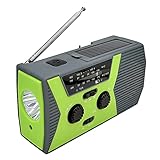 Notfall-Radio mit Kurbel, solarbetrieben, AM/FM und NOAA, tragbar,...