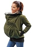 Be Mama - Maternity & Baby wear Wasserdichte ALL-WEATHER 3in1 - Tragejacke...