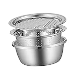 FUNNETOYU 3 Stück Gemüseschneider Set Teiliges Küchensieb mit Multi...