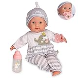 JC Toys- Muñeca Berenguer Boutique de Cuerpo blando de 38 cm, sus ojos se...