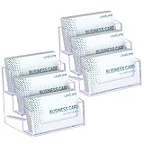 Uniclife Visitenkartenhalter aus Acryl für den Schreibtisch, 3 Fächer,...