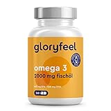 Omega 3 Kapseln - 2000mg Fischöl hochdosiert - Mit 660mg EPA und 440mg DHA...