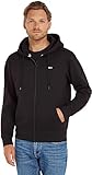 Tommy Jeans Herren Hoodie mit Reißverschluss TJM Regular Zipper, Schwarz...