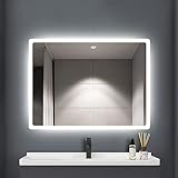Trintion LED Badspiegel mit Beleuchtung 40x60 Badezimmerspiegel Wandspiegel...