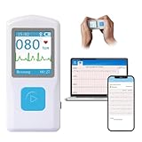 Tragbares EKG-Gerät für zu Hause, Herzfrequenzmonitor mit LCD-Display &...
