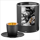 EISCH Espressoglas mit Untersetzer 24 Karat Gold Cosmo (1 Stk) in...