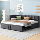 Kinderbett Polsterbett 90/180x200 cm, Schlafsofa mit Ausziehbett,...