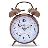 Konigswerk Wecker für schwere Schläfer, 4 Zoll lauter Doppelglockenwecker...