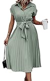 ASOMI Sommerkleid Damen Hemdkleid Kurzarm: Elegant Kurzarm Strandkleid...