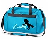 Reittasche mit Namensdruck personalisiert | Motiv aufsteigendes Pferd mit...
