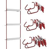 FIVMEN Strickleiter Feuerfeste 4,5 m Feuerleiter Rettungsleiter...