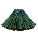 Damen Unterrock mit elastischer Taille, Chiffon, Tutu, Tüllrock,...