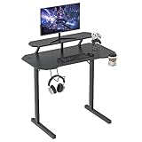 Computertisch mit abnehmbarem Monitorständer, Gaming und Laptop...