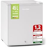 Stillstern Mini Kühlschrank E 45L mit Abtauautomatik, Schloss, Frostfach,...