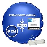 Veddelholzer XXL Ø2 m Poolkissen rund Set Inkl. 6 m Befestigungsseil &...