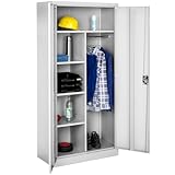 tectake Aktenschrank, Spind Schrank, Mehrzweckschrank, Garderobenschrank...