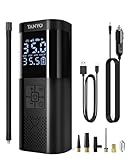 TANYO Elektrische Luftpumpe Fahrrad Akku Kompressor, 150PSI Mini...