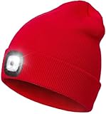 COTOP Mütze mit licht, Herren Wintermütze led, Weich Laufmütze Damen,...