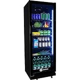 Getränkekühlschrank ZKB 360 schwarz Flaschenkühlschrank Kühlschrank mit...
