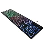 LogiLink ID0138 Beleuchtete Tastatur, LED Regenbogen-Hintergrundbeleuchtung...