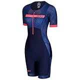 Zone3 Activate Plus Kurzarm Trisuit Damen blau