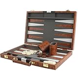 BackgammonKoffer 15' Klassisches Backgamm Reise Strategie Backgammon Spiel...