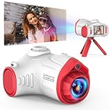 Ukuu Kinderkamera Beamer, 2-in-1 Digitalkamera und Projektor mit Stativ 32G...