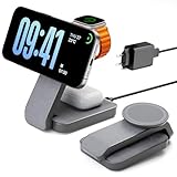 Eazpower Magsafe Ladestation für Apple Watch und iPhone 3 In 1 Faltbar,...