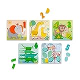 HABA 306708 - Zuordnungsspielzeug Wilde Tiere, Legespiel ab 1,5 Jahren,...