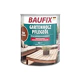 BAUFIX Gartenholz-Pflegeöl teak, seidenmatt, 1 Liter, lösemittelhaltiges...