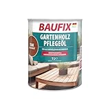 BAUFIX Gartenholz-Pflegeöl teak, seidenmatt, 1 Liter, lösemittelhaltiges...