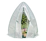 Westmann Gewächshaus Winterzelt | 160x183 cm Weiß | Foliengewächshaus...