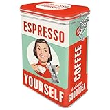 Nostalgic-Art Retro Kaffeedose, 1,3 l, Espresso Yourself – Geschenk-Idee...