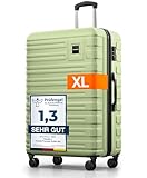 Travely Polycarbonat Groß 77cm XL - 100L Innenvolumen - 158cm Gurtmaß,...