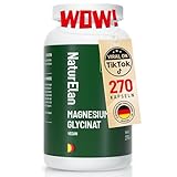 Magnesium Glycinat Hochdosiert Kapseln - 270 Kapseln, 300mg Magnesium pro...