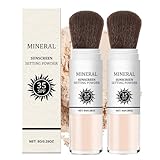 Sunscreen Setting Powder, SPF 35 Mineral Sonnenschutz Puder, Loose Powder...