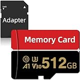Skalak Speicherkarte 512GB mit Adapter, TF Karte Full HD, Hohe...