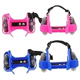 Toyvian 2 Paare Verstellbare Leucht Rollschuhe für Outdoor Skates mit...